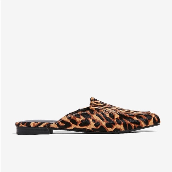 leopard print slide loafers